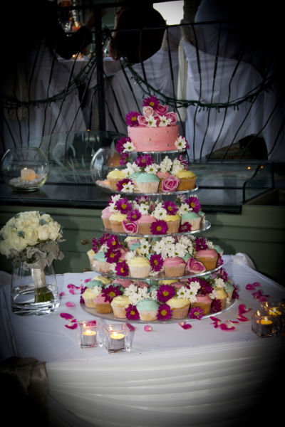 Wedding Cupcakes Tower Pink